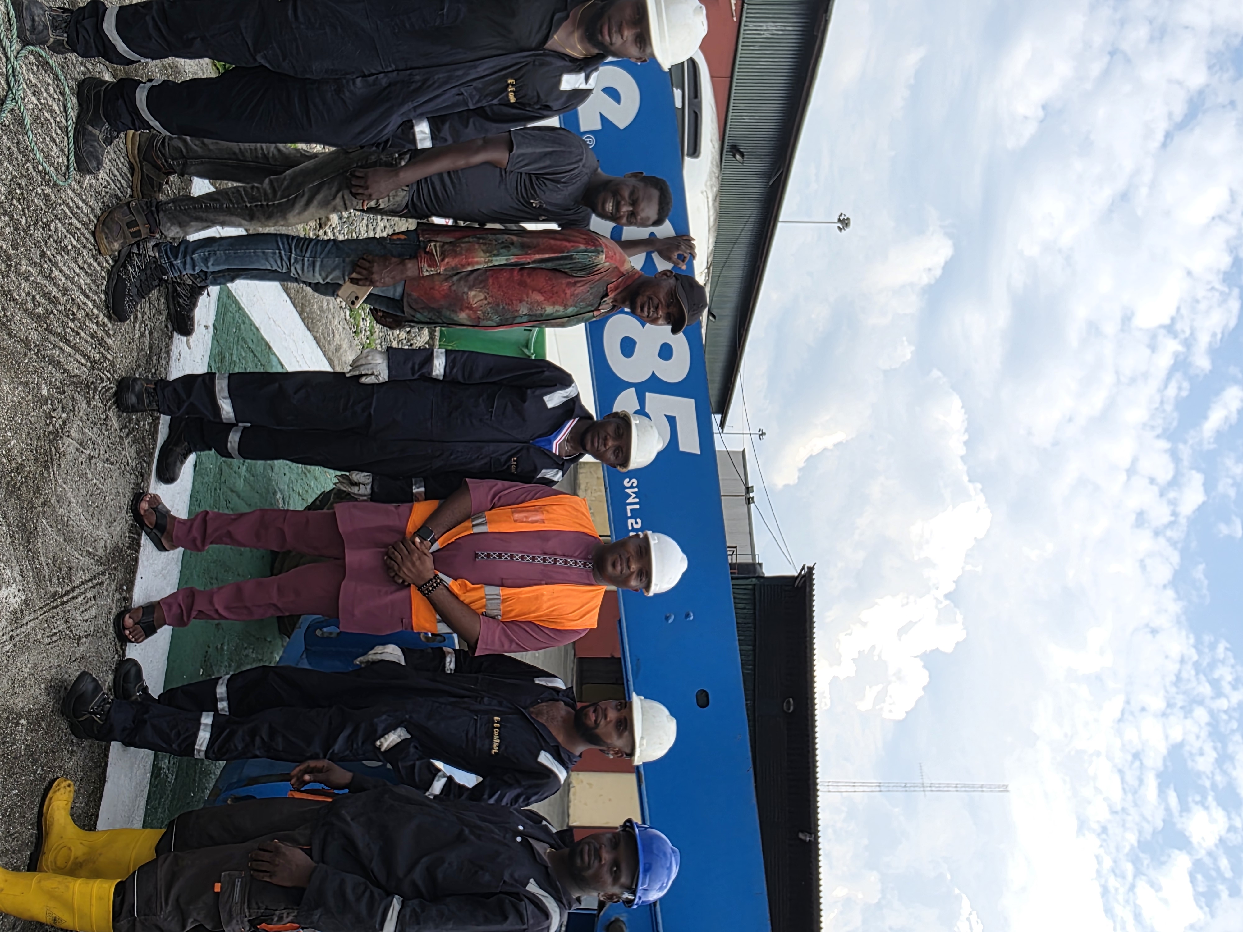 Team at job site
